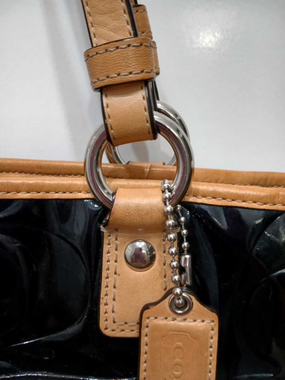 Coach Patent Leather Tote🖤 - Picture 5 of 12